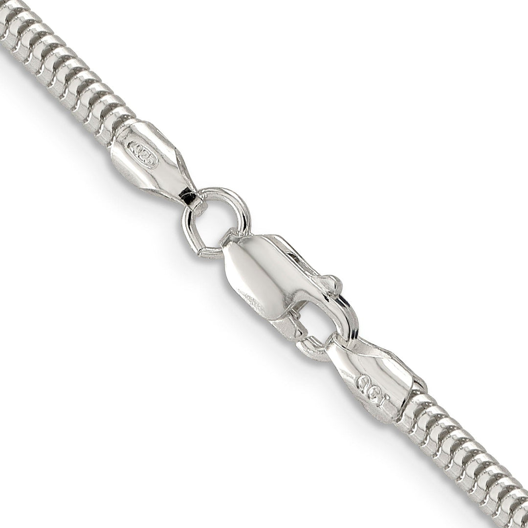 Silver Polished 3.00-mm Round Snake Chain