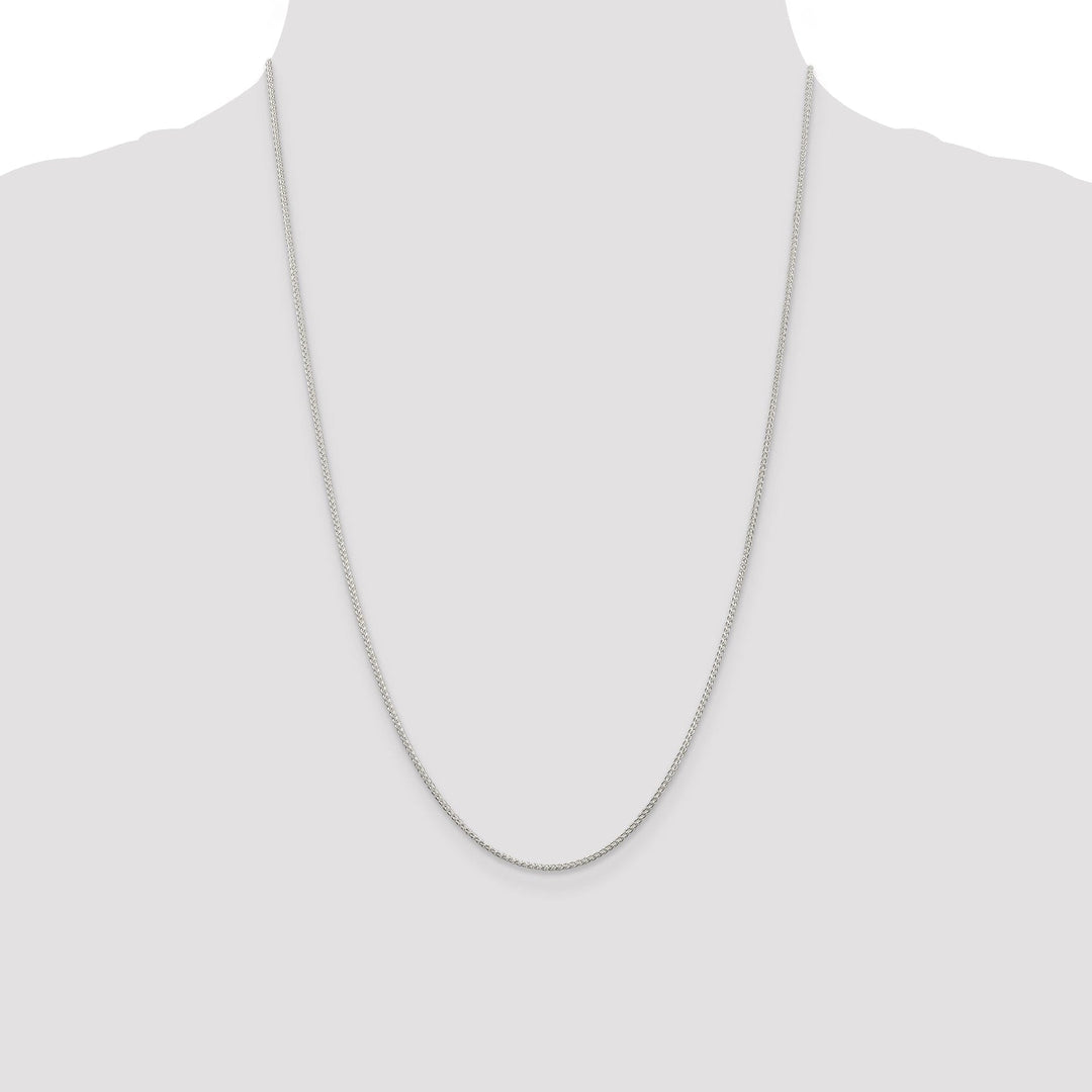 Silver Polished 1.25-mm Solid Round Spiga Chain