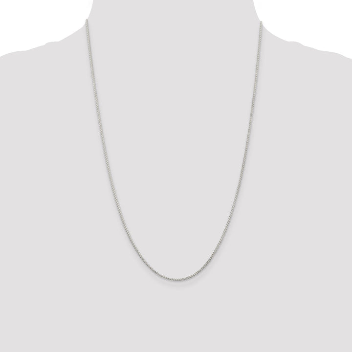 Silver Polished 1.25-mm Solid Round Spiga Chain