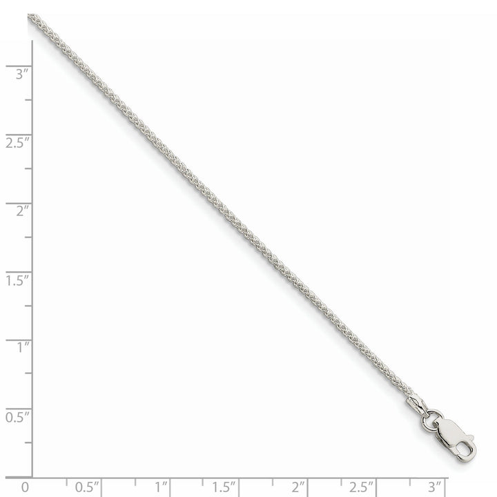 Silver Polished 1.50-mm Solid Round Spiga Chain