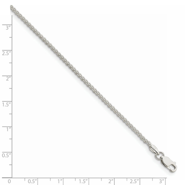 Silver Polished 1.75-mm Solid Round Spiga Chain