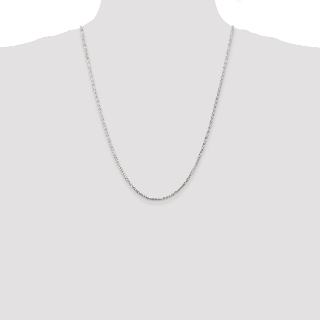 Silver Polished 1.75-mm Solid Round Spiga Chain