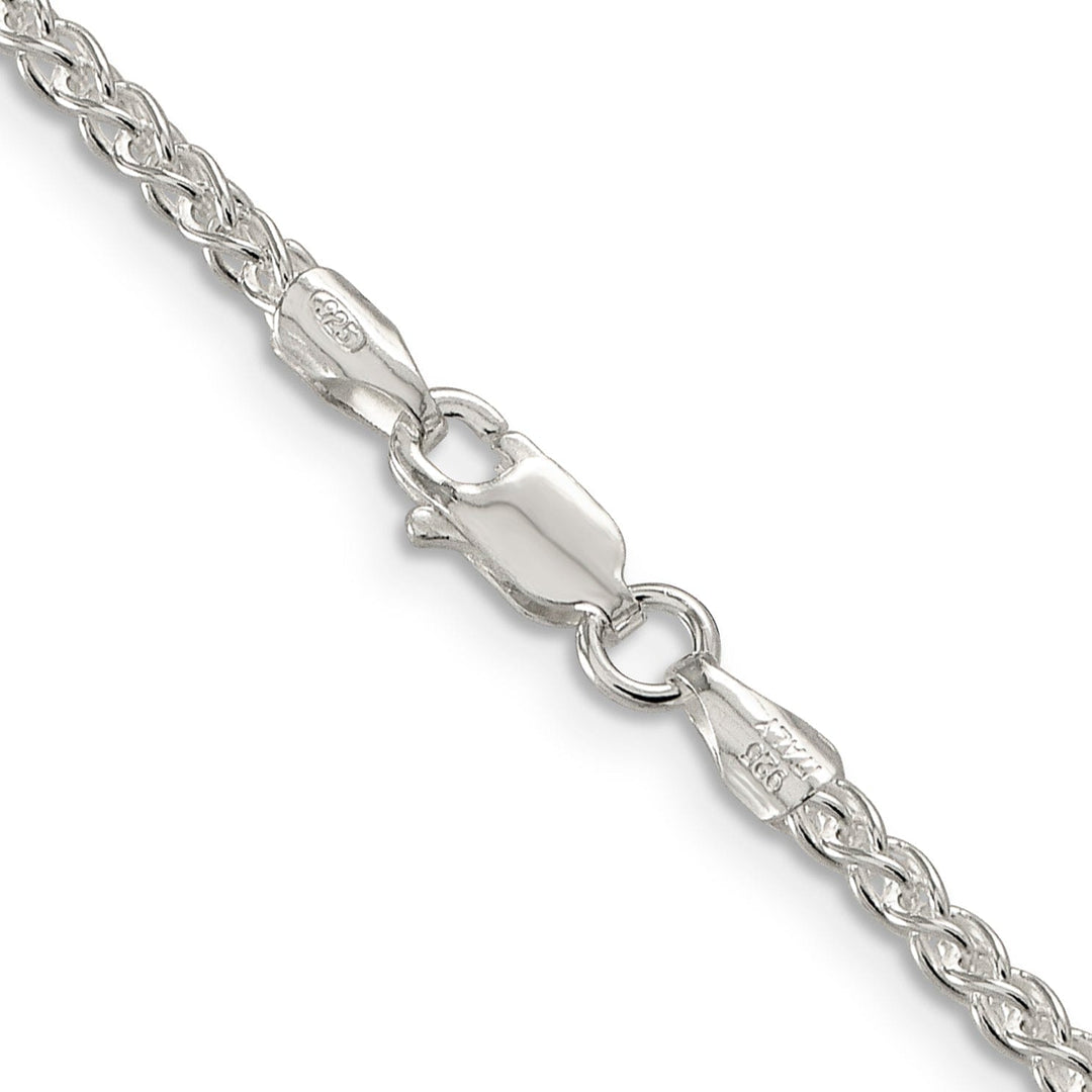 Silver Polished 2.50-mm Solid Round Spiga Chain