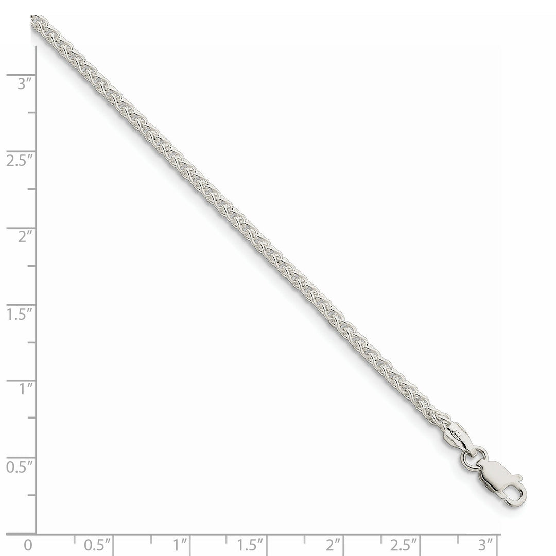 Silver Polished 2.50-mm Solid Round Spiga Chain