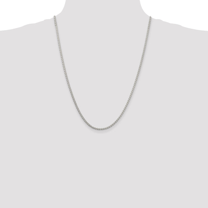 Silver Polished 2.50-mm Solid Round Spiga Chain