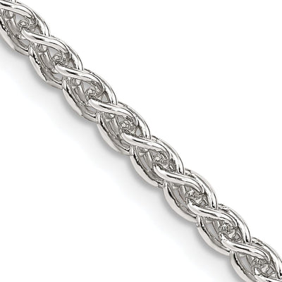 Silver Polished 3.00-mm Solid Round Spiga Chain at $ 64.39 only from Jewelryshopping.com
