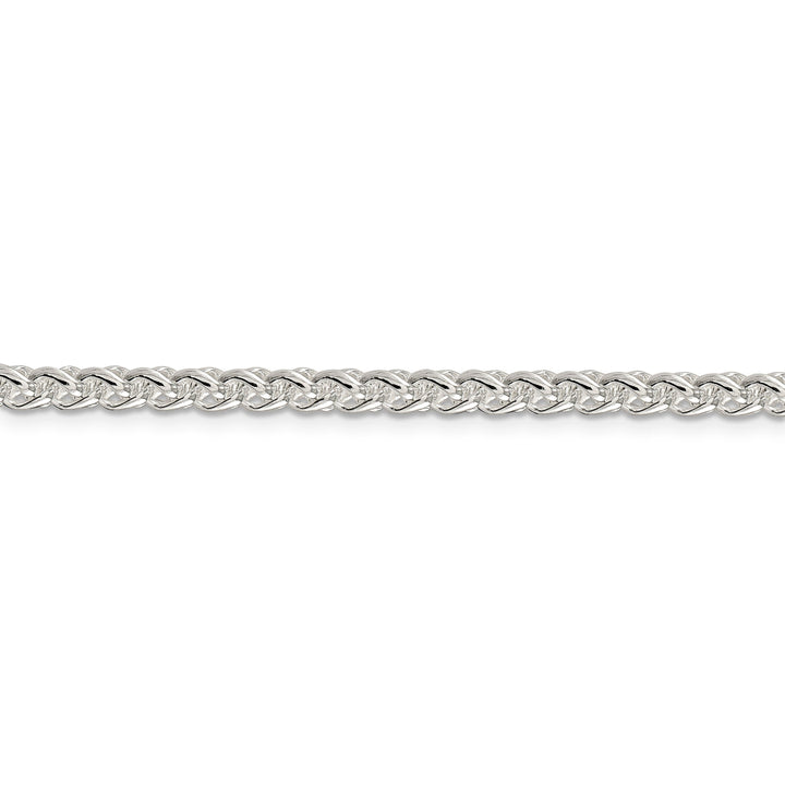 Silver Polished 4.00-mm Solid Round Spiga Chain
