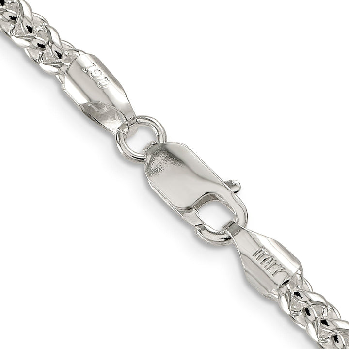 Silver Polished 4.00-mm Solid Round Spiga Chain