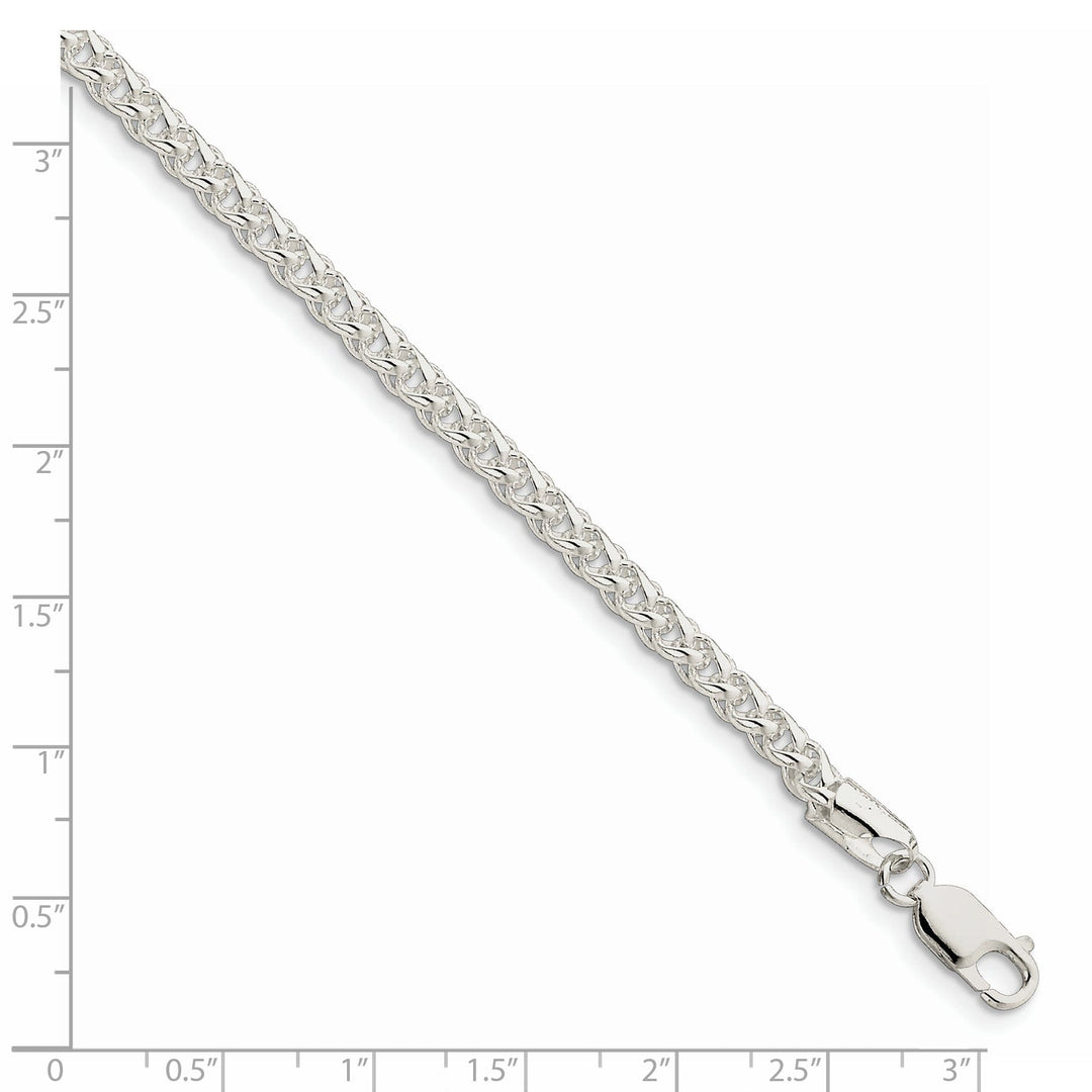 Silver Polished 4.00-mm Solid Round Spiga Chain