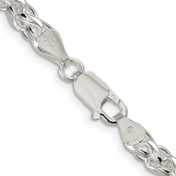 Silver Polished 5.00-mm Solid Round Spiga Chain