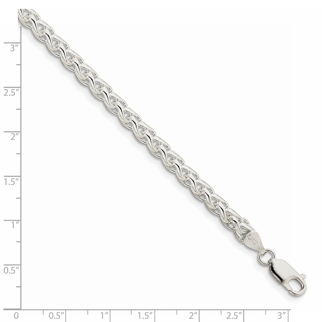 Silver Polished 5.00-mm Solid Round Spiga Chain