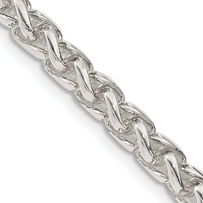 Silver Polished 5.00-mm Solid Round Spiga Chain