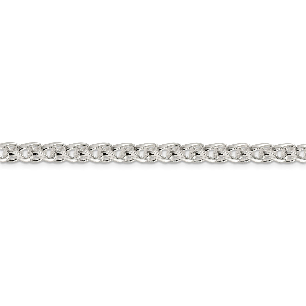 Silver Polished 6.00-mm Solid Round Spiga Chain