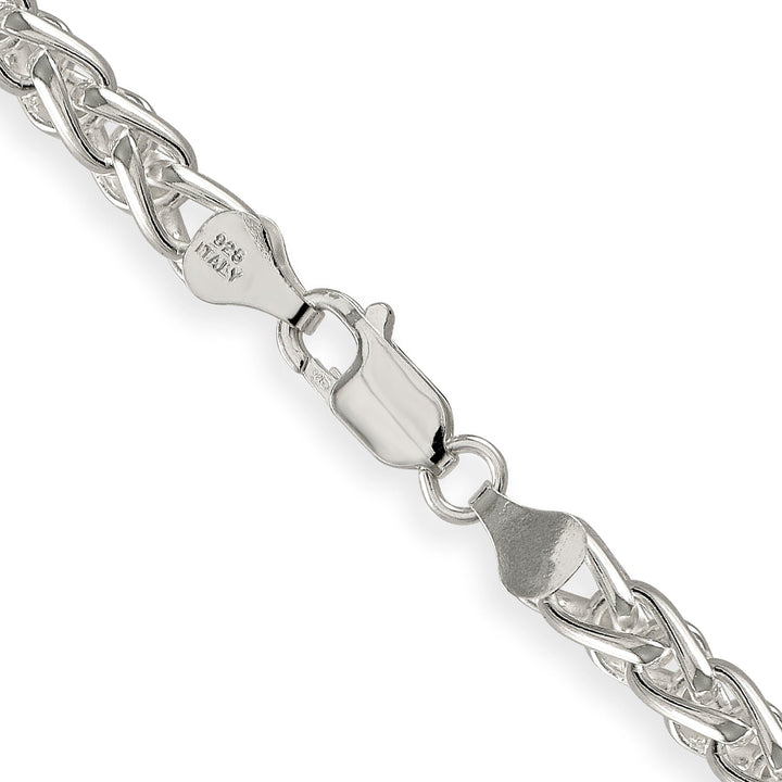 Silver Polished 6.00-mm Solid Round Spiga Chain