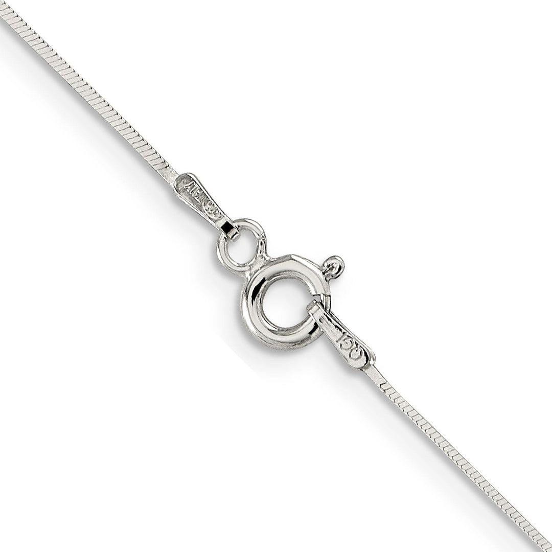 Silver Polished 0.70-mm Square Snake Chain