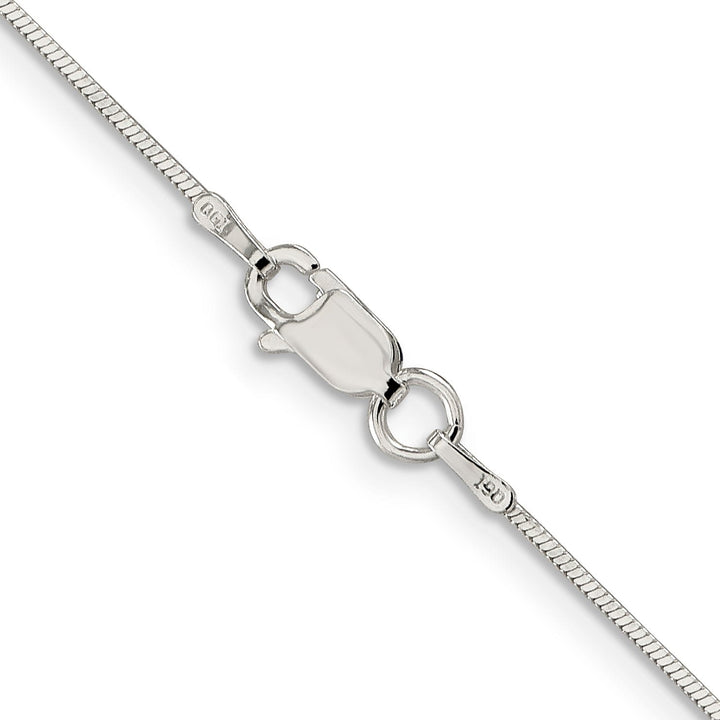 Silver Polished 0.80-mm Square Snake Chain