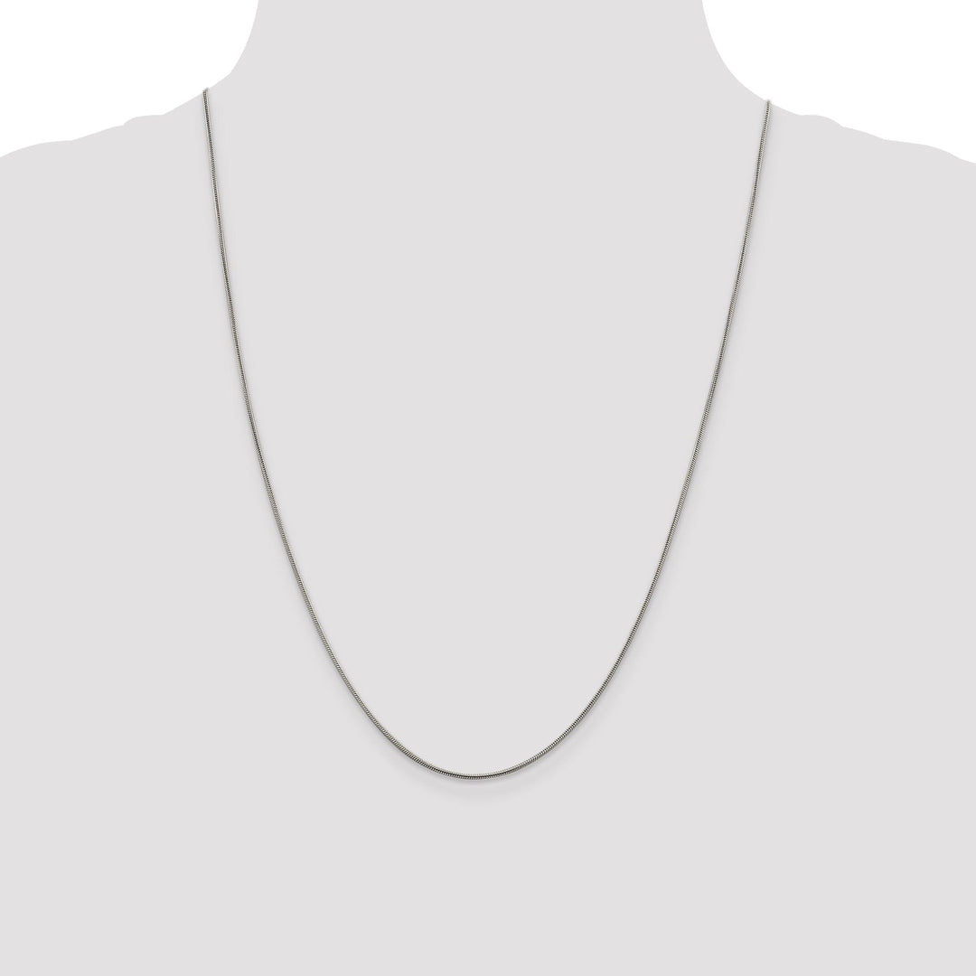 Silver Polished 0.80-mm Square Snake Chain