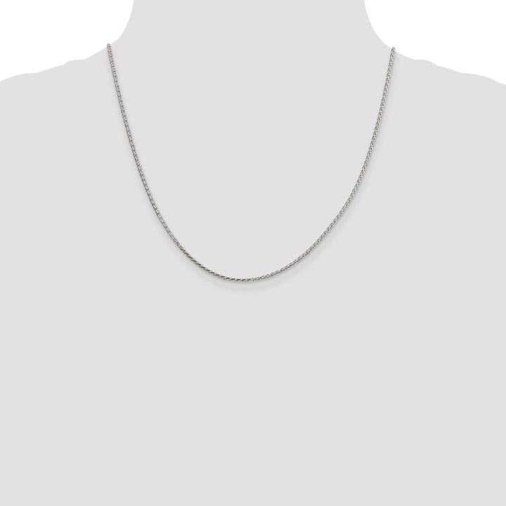 Sterling Silver D.C 1.50-mm Round Spiga Chain
