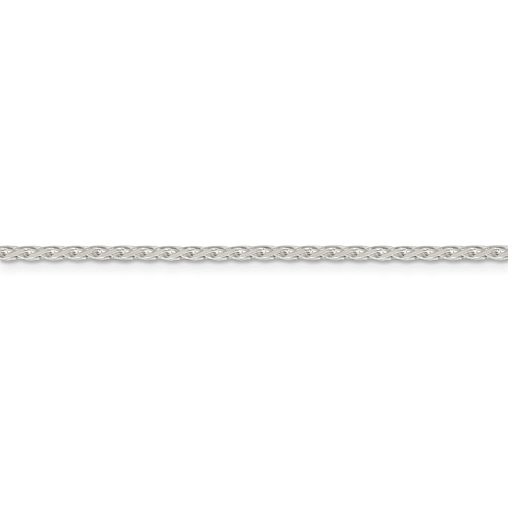 Sterling Silver D.C 2.15-mm Round Spiga Chain