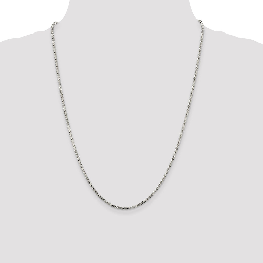 Sterling Silver D.C 2.15-mm Round Spiga Chain