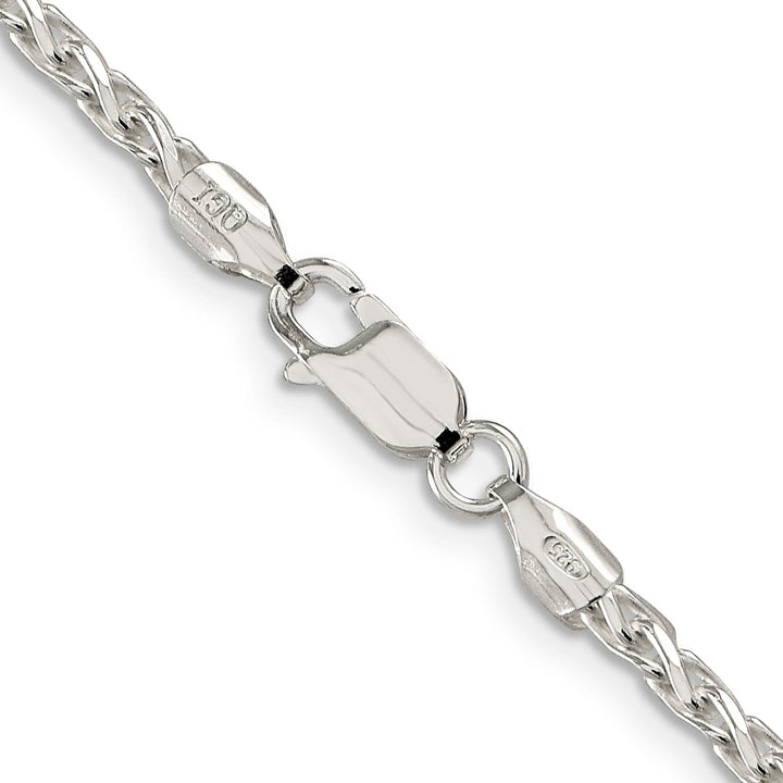 Sterling Silver D.C 2.85-mm Round Spiga Chain