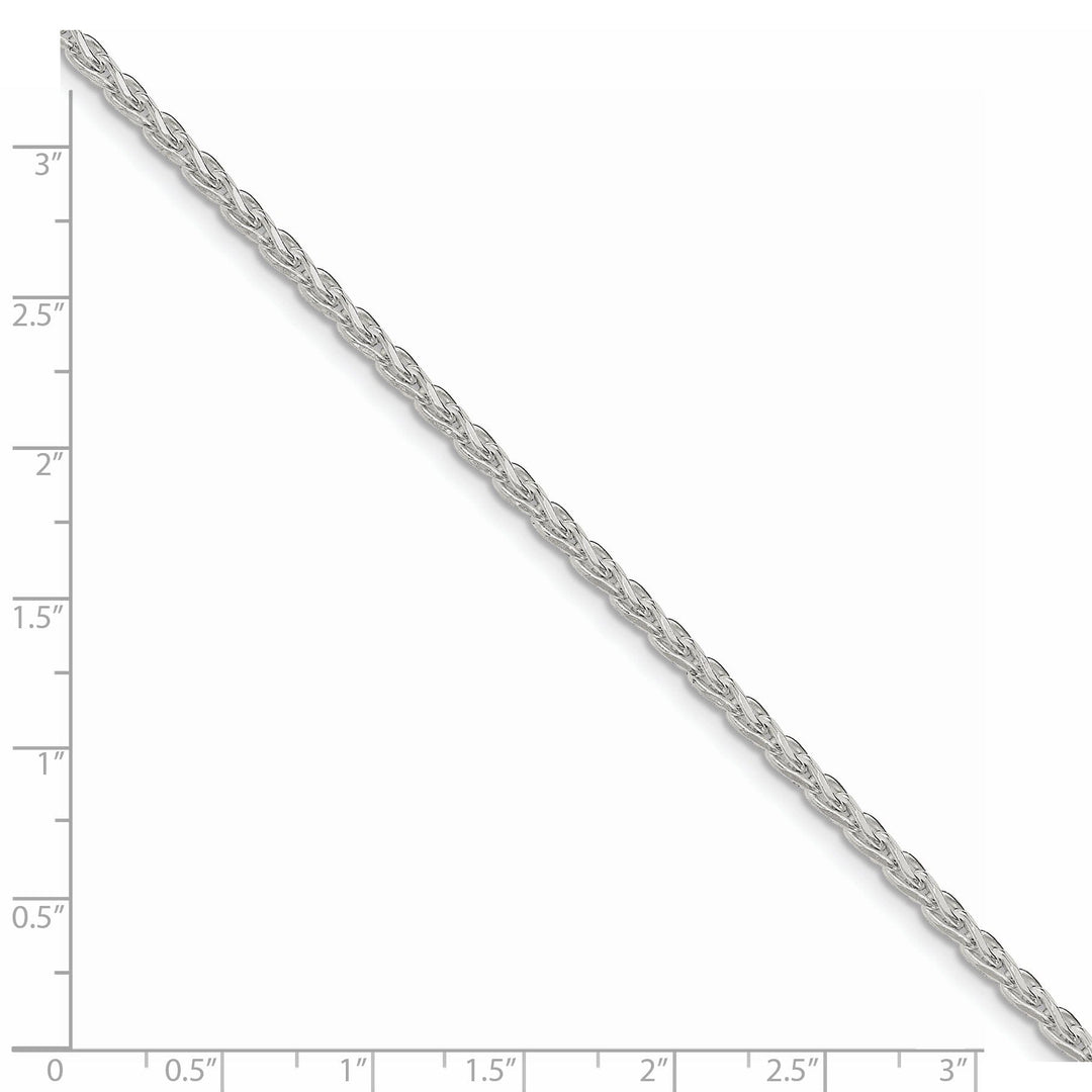 Sterling Silver D.C 2.85-mm Round Spiga Chain