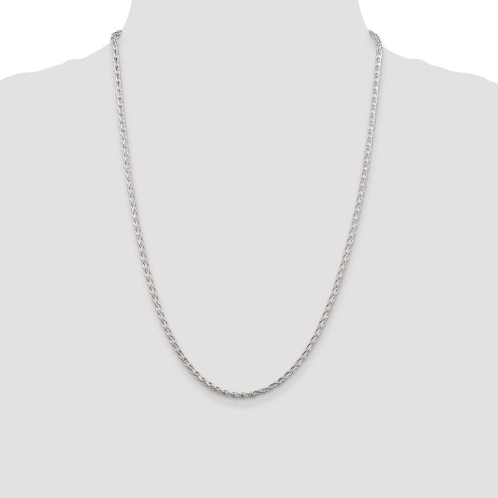 Sterling Silver D.C 2.85-mm Round Spiga Chain