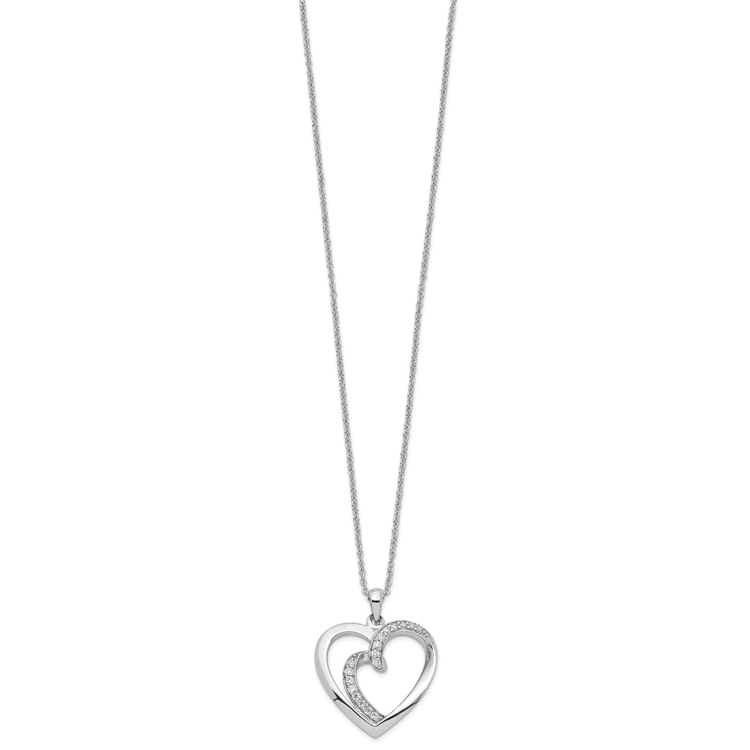 Sterling Silver Soulmate Heart Necklace