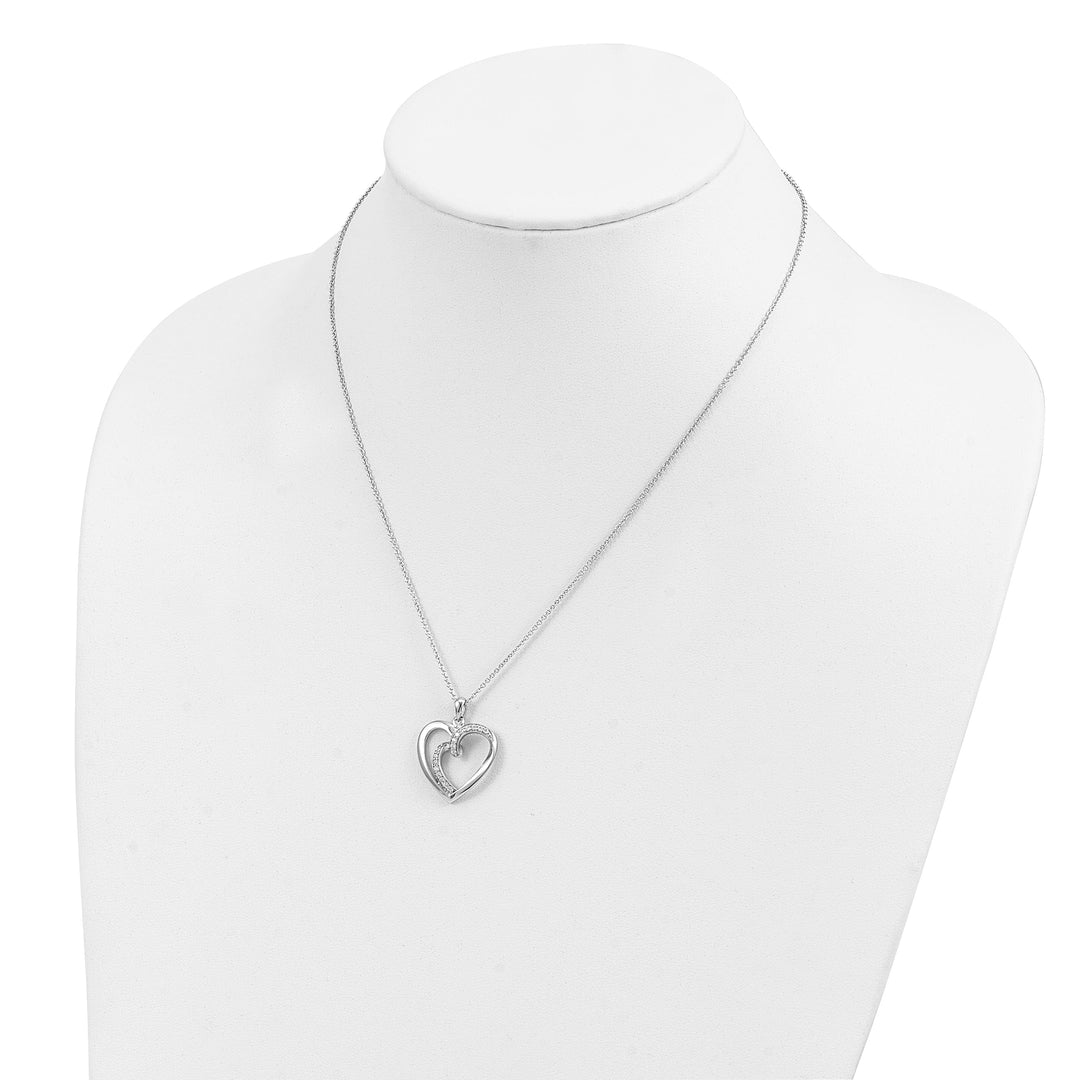 Sterling Silver Soulmate Heart Necklace