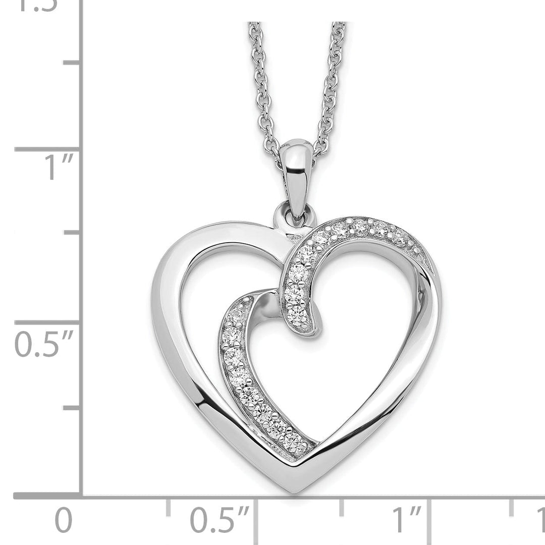 Sterling Silver Soulmate Heart Necklace