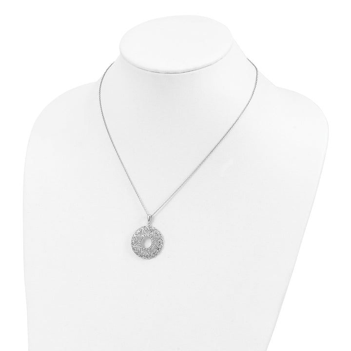 Sterling Silver Family Heart Strgs Necklace