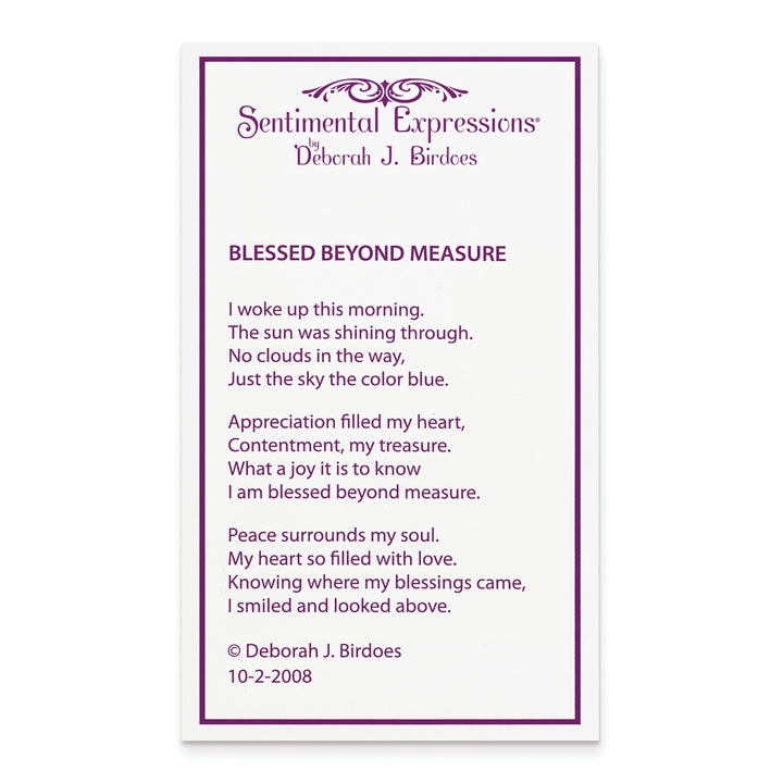 Sterling Silver Blessed Beyond Measure Necklace