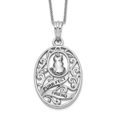 Sterling Silver Animal Friends-Cat Necklace