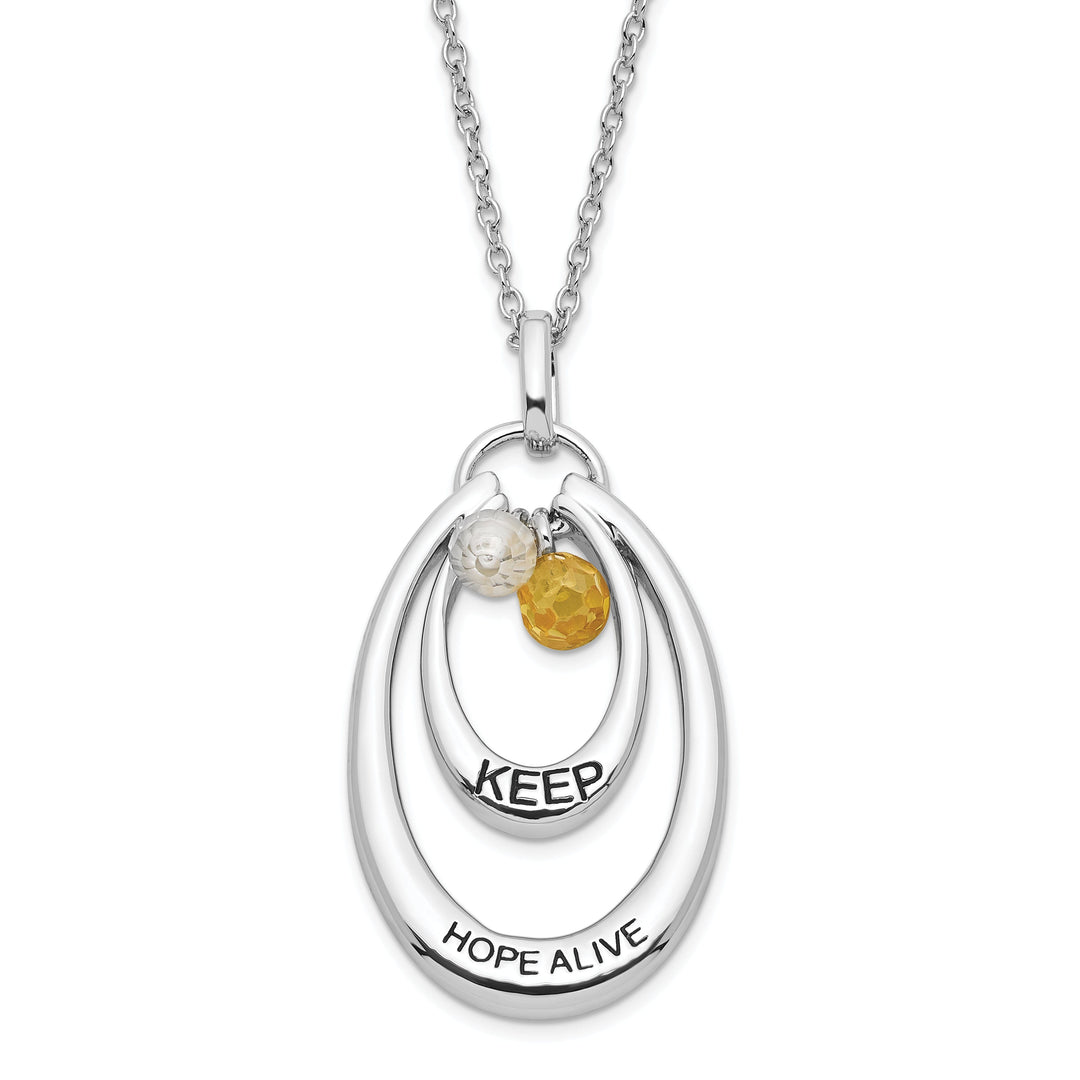 Sterling Silver Keep Hope Alive Necklace