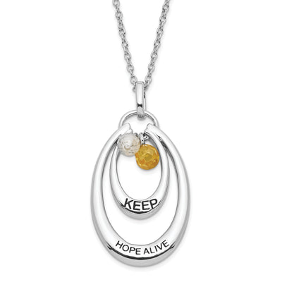 Sterling Silver Keep Hope Alive Necklace at $ 46.14 only from Jewelryshopping.com
