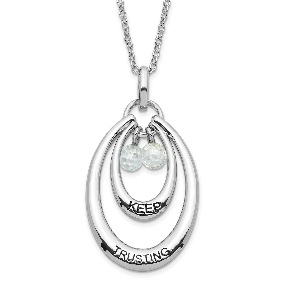 Sterling Silver Keep Trustg Necklace