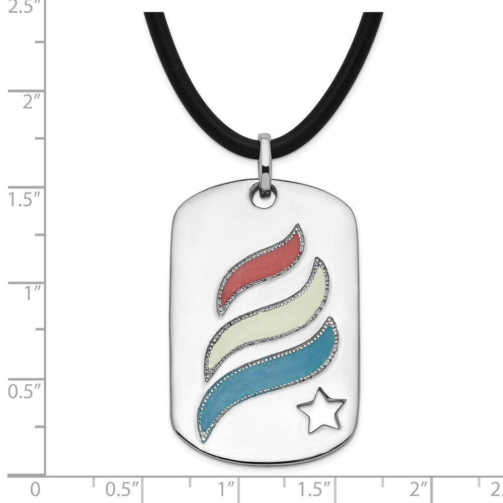 Sterling Silver Embrace Hope Dog Tag Pendant