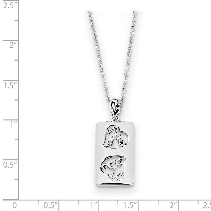 Sterling Silver Girlfriends Two Necklace