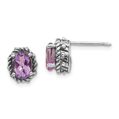 Sterling Silver 1.50 Carat Amethyst Earrings at $ 52.14 only from Jewelryshopping.com