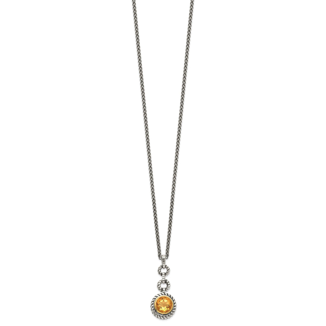 Sterling Silver Gold-plated Citre Necklace