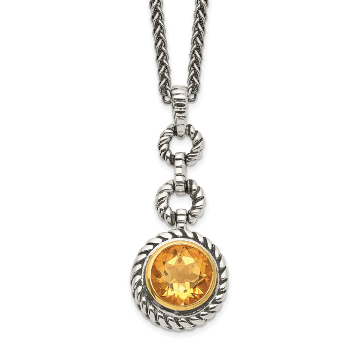 Sterling Silver Gold-plated Citre Necklace