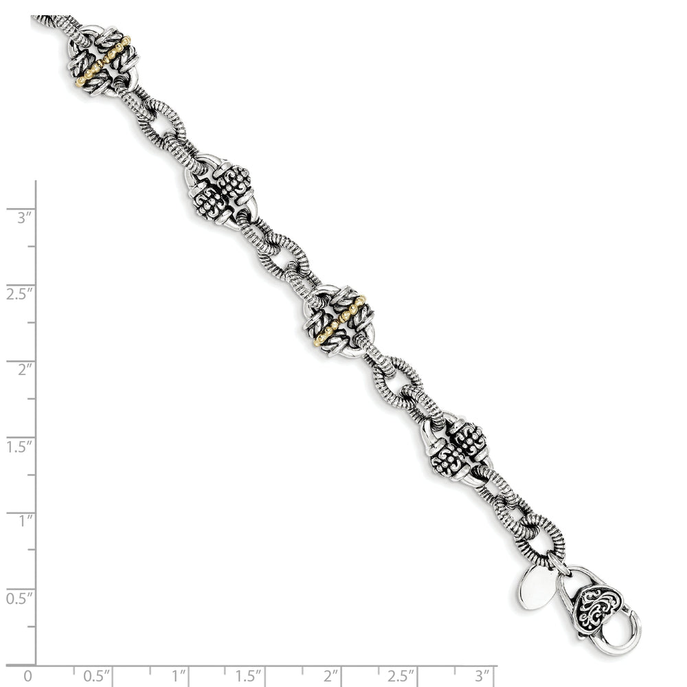 Sterling Silver Gold 7.5 Bracelet