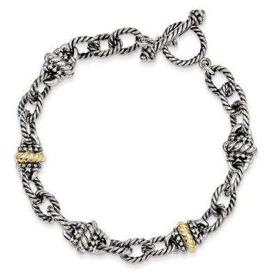 Sterling Silver Gold 7.5 Link Bracelet at $ 327.52 only from Jewelryshopping.com