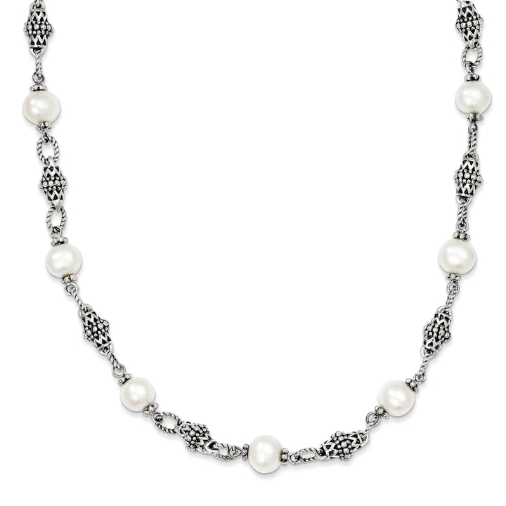 Sterling Silver Pearl 20 Necklace