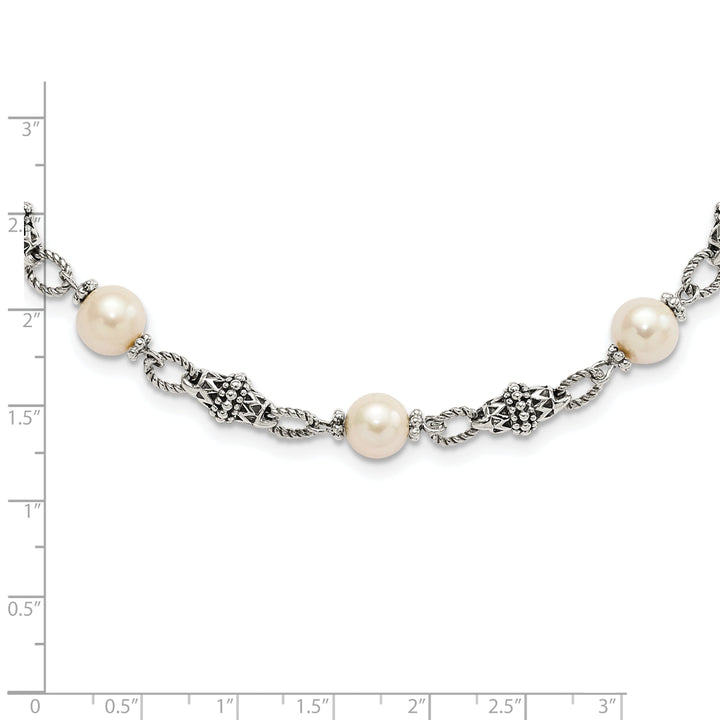 Sterling Silver Pearl 20 Necklace