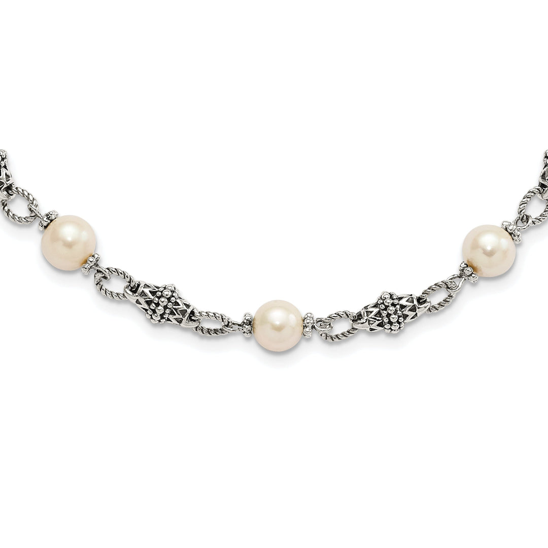 Sterling Silver Pearl 20 Necklace