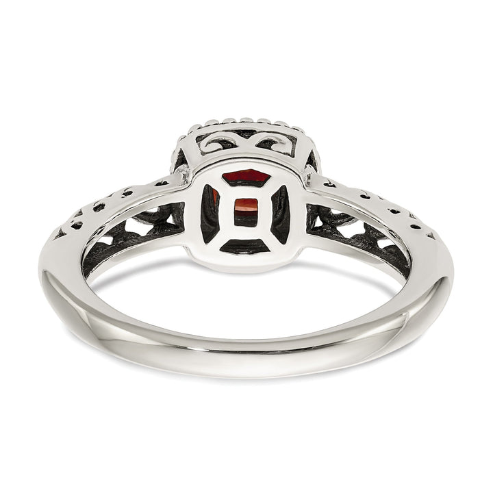 Sterling Silver Gold Garnet Ring