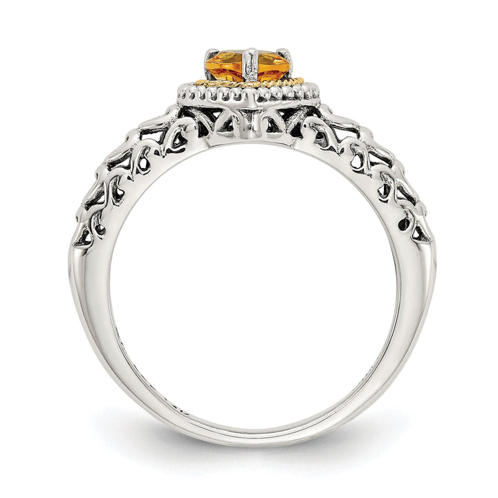 Sterling Silver Gold Citrine Ring