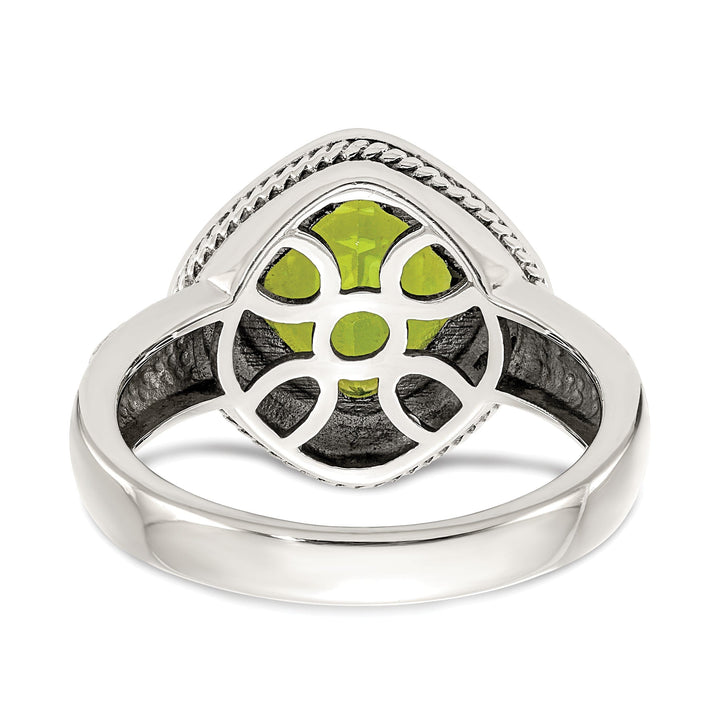 Sterling Silver Gold Peridot Ring