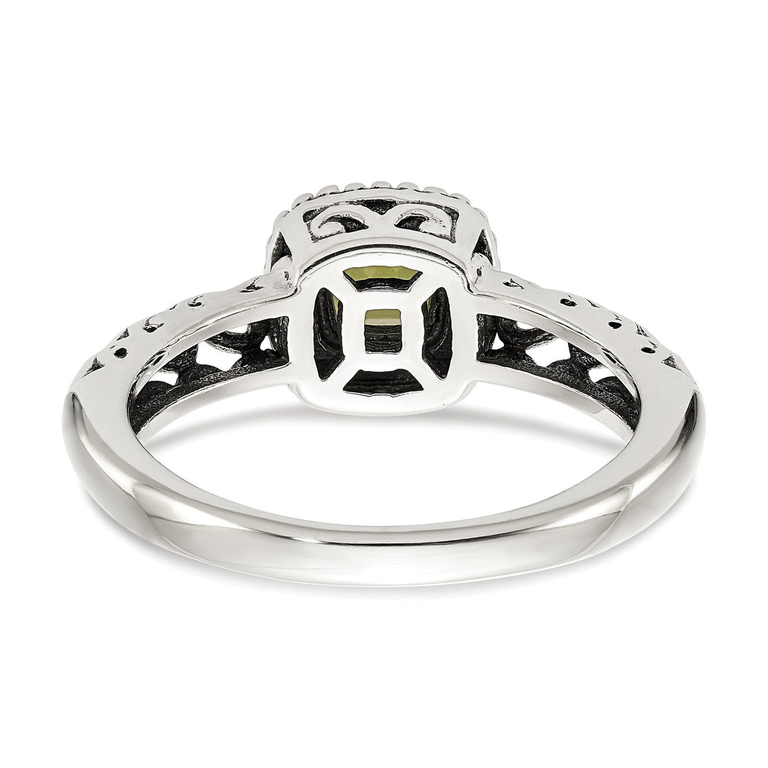 Sterling Silver Gold Peridot Ring